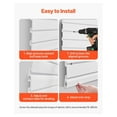 thumbnail image 6 of Slat Wall Paneling 8x4 ft, PVC White Garage Slatwall - 32ft² Modular Storage System, 6 of 9