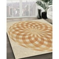 thumbnail image 3 of Ahgly Company Machine Washable Indoor Round Transitional Khaki Gold Area Rugs, 6' Round, 3 of 7