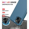thumbnail image 7 of Diverbox for iPhone 13 Case [Shockproof] [Dropproof] [Tempered Glass Screen Protector + Camera Lens Protector],Heavy Duty Protection Phone Case Cover for Apple iPhone 13 (Blue), 7 of 7