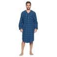 thumbnail image 1 of Ashford & Brooks Mens Woven Long Sleep Shirt Nightshirt, Blue/Grey, L, 1 of 4