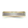 thumbnail image 3 of Chisel Stainless Steel Brushed and Polished Yellow IP-plated 5mm Beveled Edge Band, 3 of 7