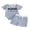 Style 16, variant on Loicainy Infant Baby Boy Summer Outfits 3 6 12 18 Month Letter Embroidered Crew Neck Short Sleeve Romper and Shorts 2 Pcs Clothes Set