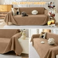 thumbnail image 3 of Cat-Scratch Resistant Couch Cover, Waterproof Sofa Cover for 2 Cushion Couch Washable, Pet Friendly Couch Protectors Anti Slip Thickened Slipcovers for Dogs Pets, 71" x 102", Brown, 3 of 9