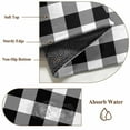 thumbnail image 6 of Round Area Rug 3 Ft, Black White Plaid Washable Non-Slip Circle Carpet for Living Room/Bedroom, Farmhouse Modern Art Checkered Low-Profile Small Floor Mats Collection Rugs for Indoor, 6 of 7