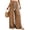 Brown #003, variant on Women's Floral Printed Wide Leg Lounge Pants Lightweight High Waisted Y2k Baggy Long Palazzo Drawstring Loose Fit Trousers with Pockets S