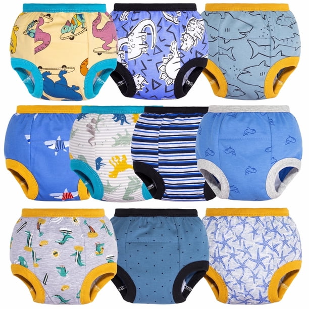 BIG ELEPHANT Pantalones de Entrenamiento para Ir Al Baño para Niños Pequeños, Paquete de 10, 100% Algodón, Talla 5T