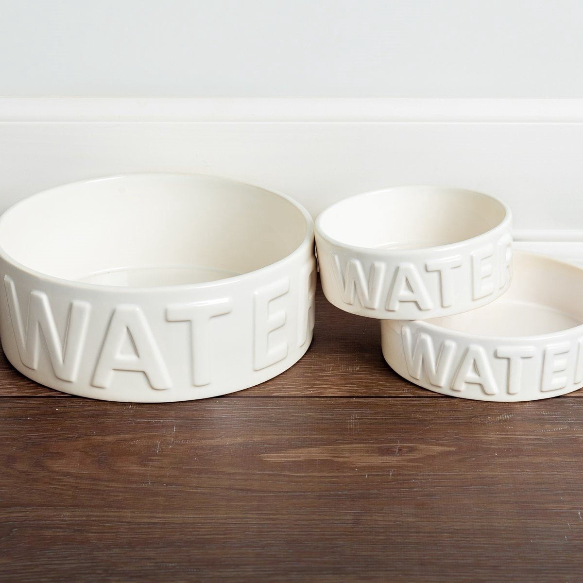 Park Life Designs 6.25" Medium Pet Bowl | Classic Water (White)