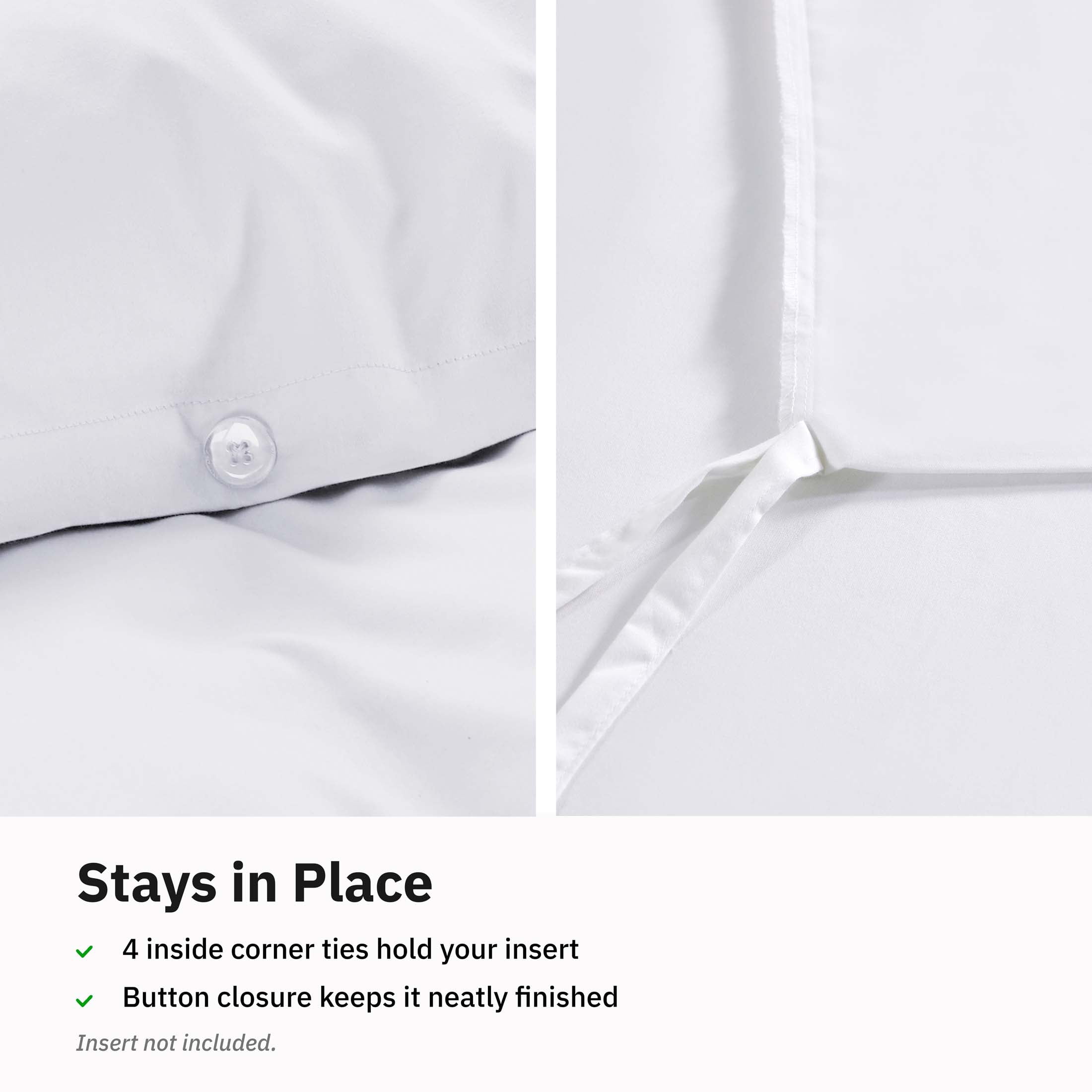 California Design Den 2-Piece Twin XL / Twin Duvet Cover Set - 400 Thread Count 100% Cotton Sateen - White