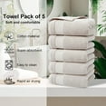 thumbnail image 2 of sruoe Towels, Hand Towel Set, 5 Pc Hand Towels Set, Hand Towels, Towel Set Clearance, Hand Face Towels for Bathroom, Portable Hypoallergenic Towels, Machine Wash, Cotton, 2 of 6