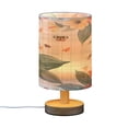 thumbnail image 2 of Flowers and Butterflies Table Lamp USB Bedside Desk Nightstand Lamp Printed Gifts Small Lamp Wood Base for Bedroom Living Room Kids Room College Dorm, 2 of 7