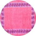 thumbnail image 1 of Ahgly Company Indoor Round Abstract Pink Modern Area Rugs, 7' Round, 1 of 4