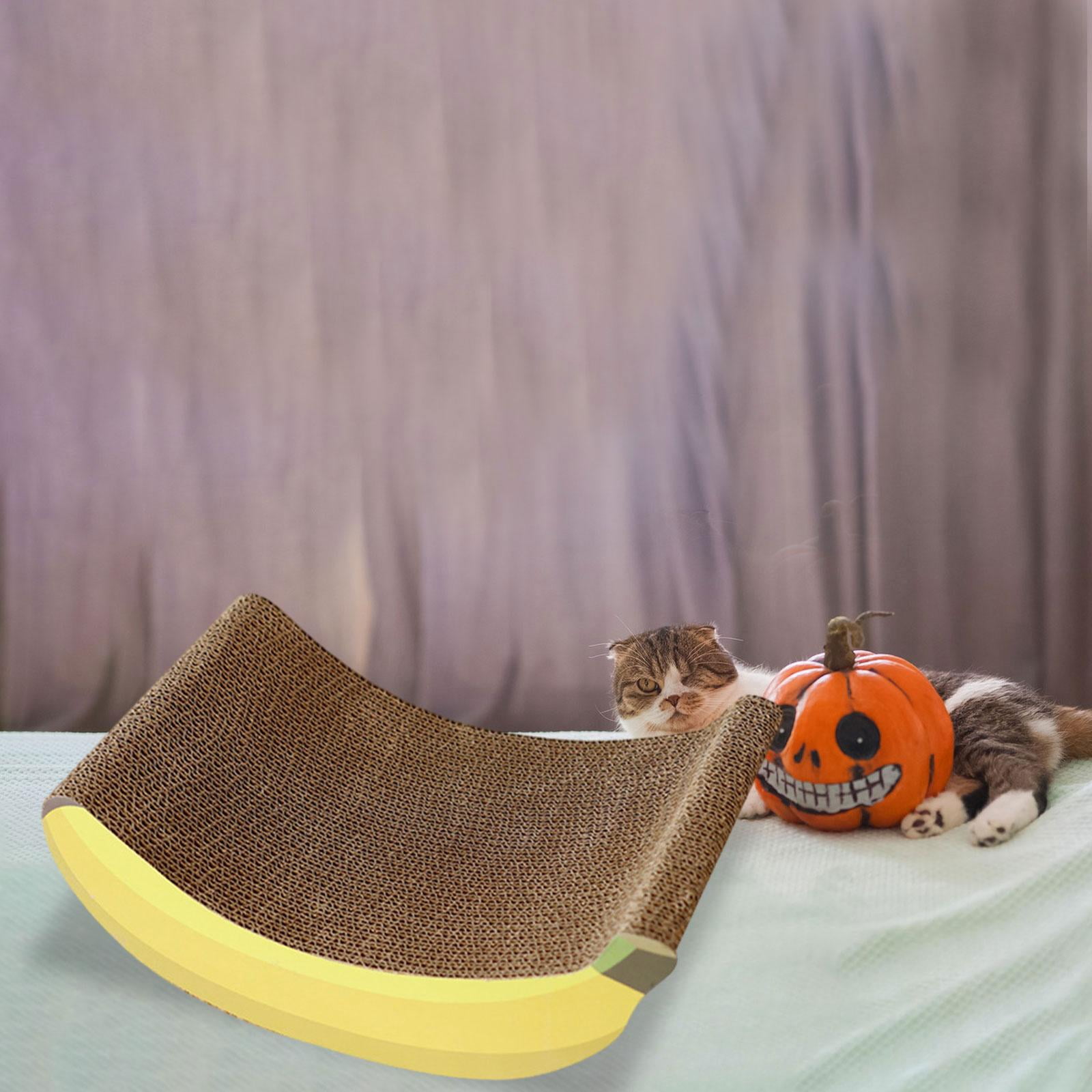 Bvdfgk Cat Cardboard Bed Cat Scratch Pad Corrugated Paper Furniture Protector Thickened Yellow S