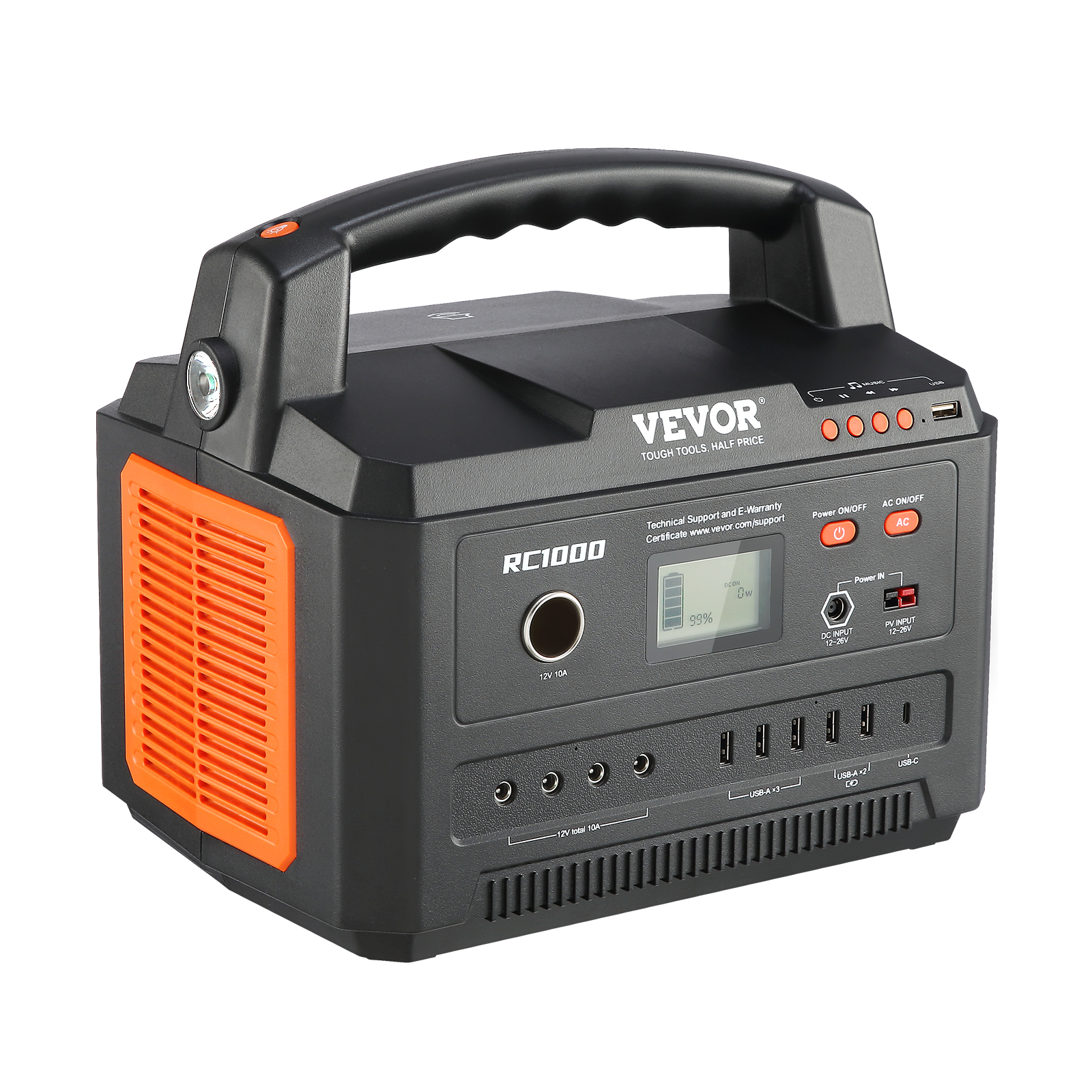 SKYSHALO Portable Power Station Solar Generator 999Wh 1000W with 12 Charging Ports