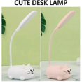 thumbnail image 5 of Kids Lamp, LED Desk Lamp for Kids, Cute Cat Lamp Kawaii Desk Accessories, Flexible Gooseneck Eye-Care Cartoons Small Desk Lamp Girls Gifts (Pink), 5 of 5