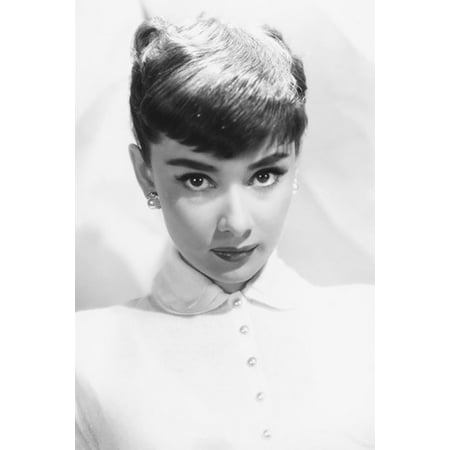 Audrey Hepburn 24x36 Poster with short hair great early pose 1950's