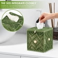 thumbnail image 6 of Square Tissue Box Cover Macrame Boho Handmade Woven Tissue Holder with Solid Iron Frame Open-Bottom Dark Green, 6 of 9