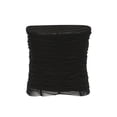 thumbnail image 3 of VISgogo Traje de verano de 2 piezas para mujer, tops sin tirantes fruncidos de color sólido + conjunto de falda de cintura baja para damas, negro/albaricoque VISgogo moda, 3 of 9