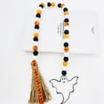 thumbnail image 5 of Clearance!!Halloween Wood Bead Garland-Farmhouse Rustic Wood Beads Fall String Hanging Wall Decor Tiered Tray Decor Halloween Party Decor, 5 of 6
