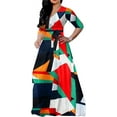 thumbnail image 2 of Women Plus Size Maxi Dress for Women Casual Summer Sundress V-Neck 3/4 Sleeve, 2 of 3