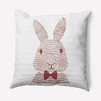 Simply Daisy 18 inch Monochrome Bunny Easter Decorative Throw Pillow