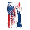 thumbnail image 3 of Fjofpr Lace Tank Women Casual T-shirt Independence Day Printed V- Neck Sleeveless Pullover Blouse Tops Red XL, 3 of 3
