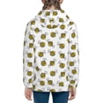 thumbnail image 6 of Pofeuu Cute Little Bee Print Teenage Zipper Hoodie Sweatshirts Hooded Casual Jackets With Pocket For Boys Girls-Small, 6 of 6