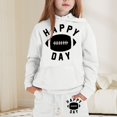 thumbnail image 3 of Kiijoy Toddler Girls Sports Sweatsuit Football Print Hoodie Sweatpants Set, Sizes 3-4, 3 of 4