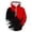 Red, variant on Graphic Hoodies for Men Novelty Pullover Sweatshirt Halloween Black 'n Red Cool Hoodie Red XXXL