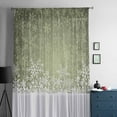 thumbnail image 5 of Sage Green Snowflakes Christmas Semi Sheer Curtains Drapes for Living Room,Bedroom,French Doors Window 96 Inches Long,Winter Xmas Snowflake Rod Pocket Chiffon Curtain Drapery Voile Draperies Panel, 5 of 6