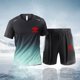 thumbnail image 3 of 2024 Nueva ropa deportiva para hombre, ropa de fitness, ropa para correr, conjunto casual de camiseta + pantalones cortos, ropa deportiva para correr transpirable, conjunto para hombre, 3 of 5