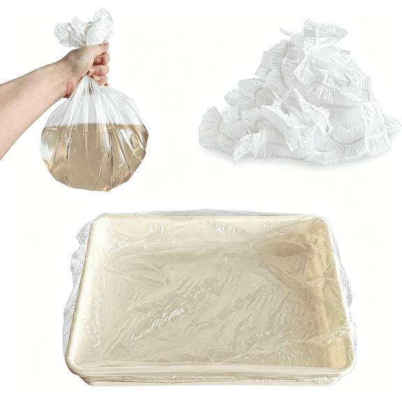 RLESO Disposable 50 Pcs Small Animal Cage Liners,Rabbit Tray Film Liner Bunny Litter Pan Bags Guinea Pig Cage Toilet Plastic Film for Bird Hamster Chinchilla Hedgehog