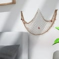 thumbnail image 1 of Th Fishnet Wall Decor White Decorative Fishnet Belt Seashells, Nautical Fishnet Decoration, Mediterranean Style Fishnet Decoration For Beach Pirate T, 1 of 5