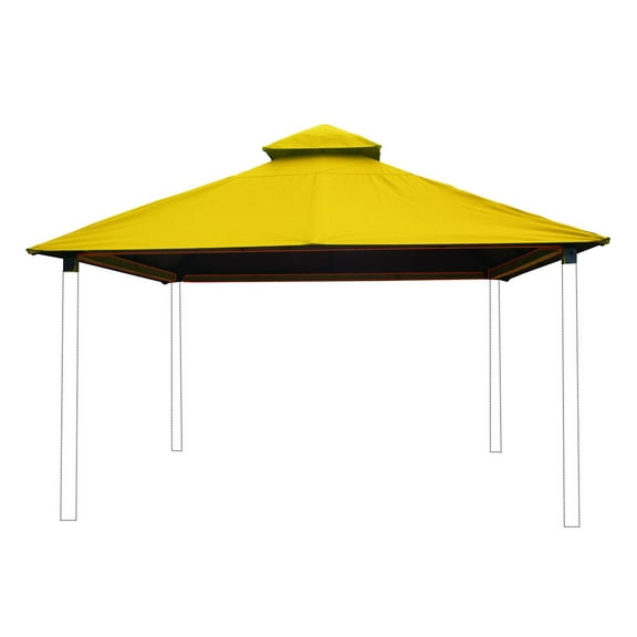 14 ft sq. ACACIA Gazebo w/ SUNDURA CANOPY- YELLOW