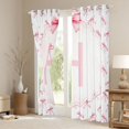 thumbnail image 3 of Erosebridal Pink Bowtie Black Out Curtains,Dreamy Princess Style H Alphabet Curtains Pack of 2 (42x63 Each) For Girls Kids, 3 of 7