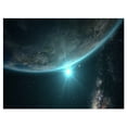 thumbnail image 2 of Sunrise in Earth from Space - Contemporary Landscape Canvas Art, 2 of 3
