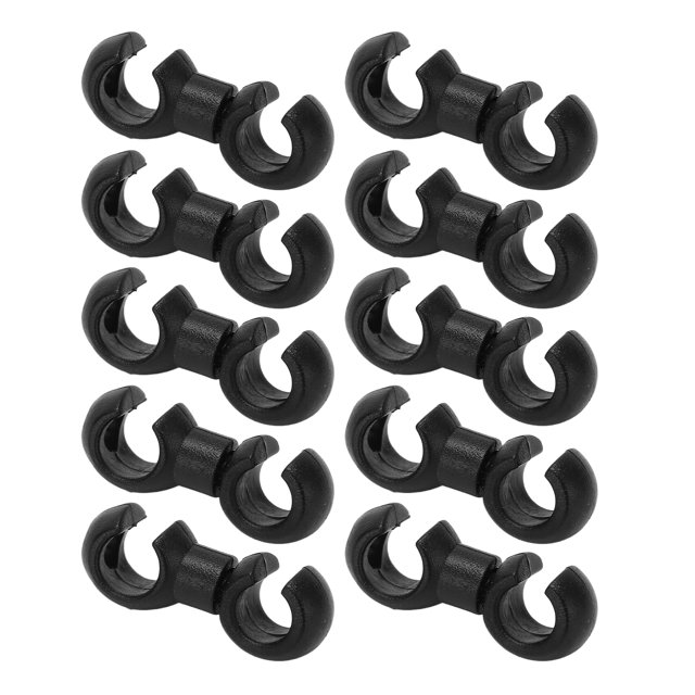Herwey S Type Line Pipe Buckle,10PCS Bicycle Brake Cable S Clips Buckle Hose Guide Cross Line Clip Handcuff Hub S Buckle,Brake Cable S Clips Buckle