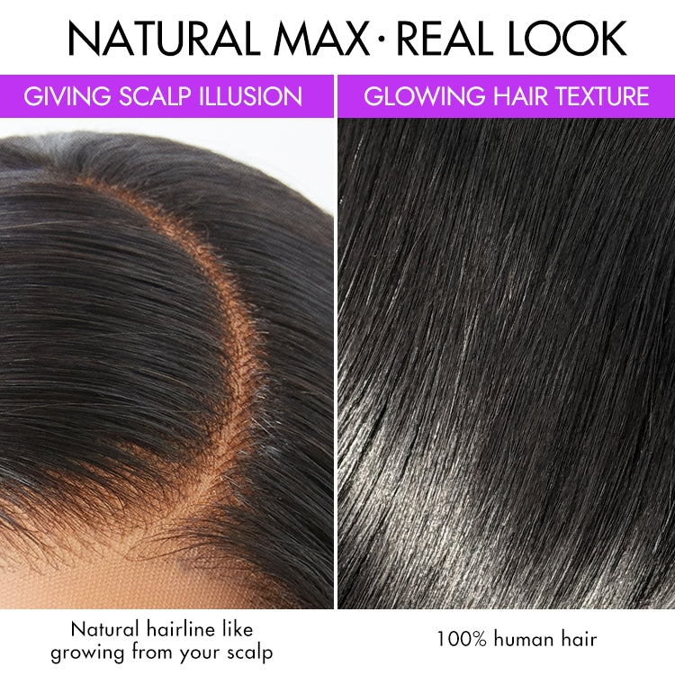 LUVME 14" PreMax Wigs HD Lace Super Natural Hairline Silky Straight Glueless 13x4 Frontal Lace Wig Human Hair Pre-Cut Lace for Women