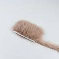 thumbnail image 3 of EHJRE 1m Turkey Feather Fringe Trim Sewing Lace Decor Crafts dark brown, 3 of 8