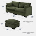 thumbnail image 3 of Best Choice Products 82in Modular Sectional Pillowtop Sofa w/ Ottoman & Storage- Moss Green, 3 of 10