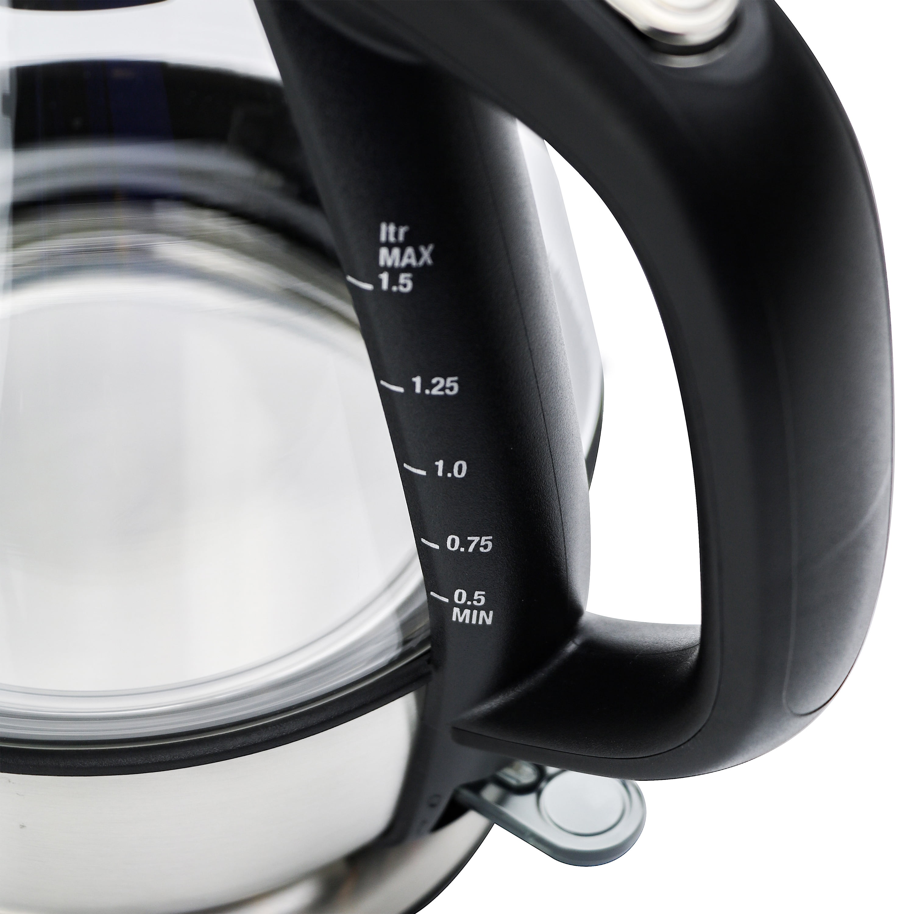 Chef'sChoice Model 680 Cordless Electric Glass Kettle, 1.5 Liter Capacity, in Stainless Steel/Matte Black (6800001)