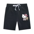thumbnail image 3 of Hello Kitty nueva ropa para niños, Tops de algodón para niñas, pantalones cortos, traje de dos piezas, pantalones casuales de cinco puntos para niños + conjunto de Camiseta de cuello redondo, 3 of 5