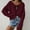 Red, variant on AOOCHASLIY 2023 Womens Sweater Women's Hedging V-Neck Loose Solid Color Temperament Long Sleeve Strapless Knitting Tops Sweater