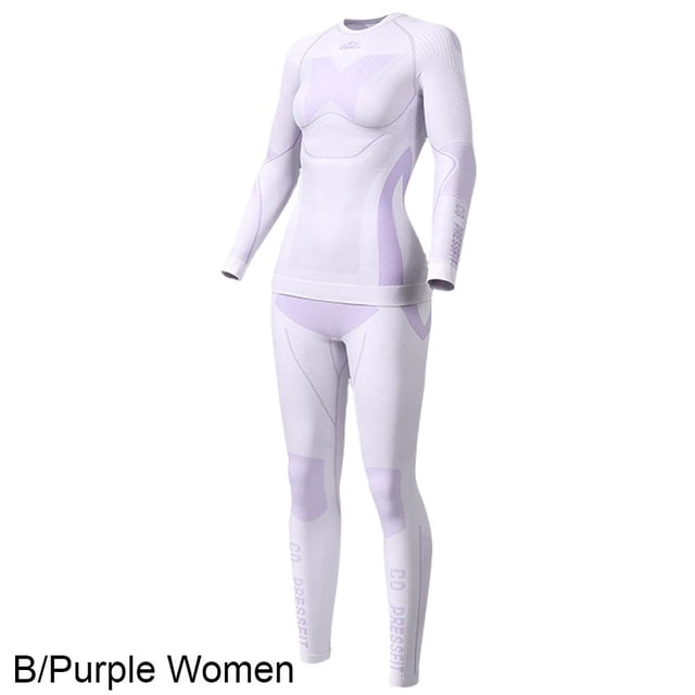 TQEHS Conjunto de ropa interior térmica para hombres y mujeres para deportes de esquí al aire libre en invierno, parte superior e inferior cálidas.