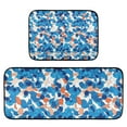 thumbnail image 2 of Blue Crystal Abstract Kitchen Mat Set of 2 Cushioned Non Slip Rugs for Bedroom Floor Runner Mats, 2 of 7
