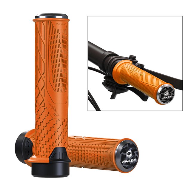 Puños de manillar de bicicleta Cola Puños de bicicleta manillar profesional de montaña naranja