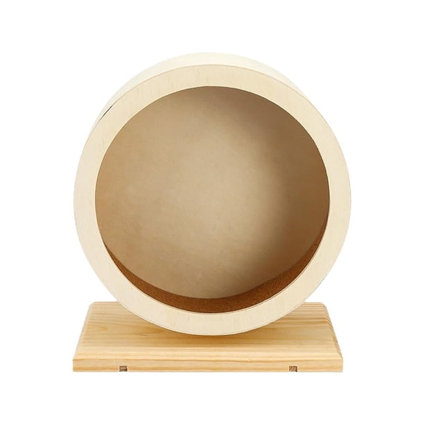 1 rueda silenciosa de madera para hámster, accesorio de ejercicio para animales pequeños, rueda 2024 K2X0