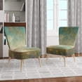 thumbnail image 4 of Designart "Coastal Pastel Horizon" Upholstered Nautical & Coastal Accent Chair - Arm Chair, 4 of 5
