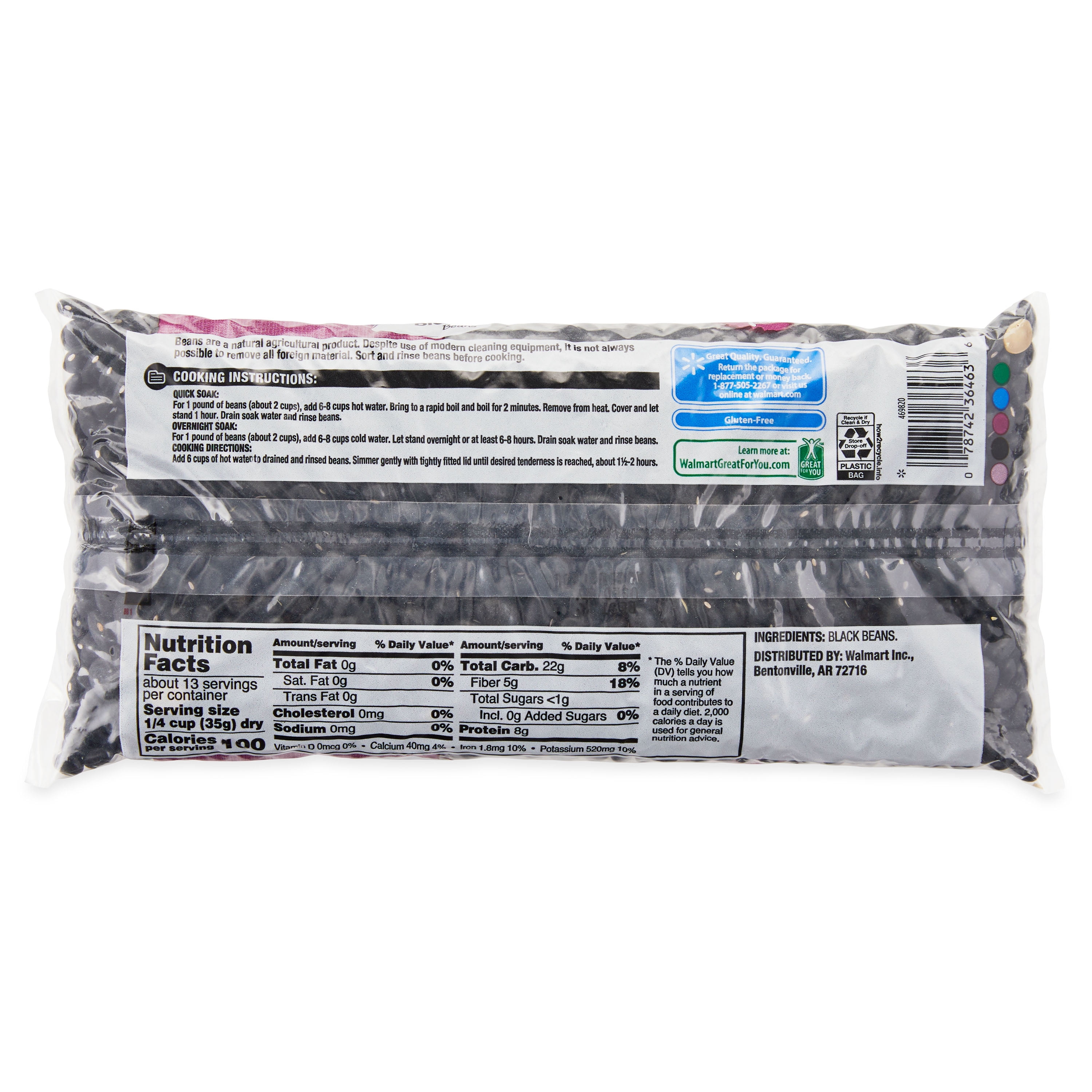 Great Value Black Beans, 1 lb