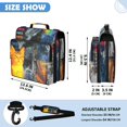 thumbnail image 3 of Neon Cats Printed Zipper Binder with Handle&Shoulder Strap 2 inch 3 Ring 500+300 Sheet Capacity File Folder Organizer, 3 of 8