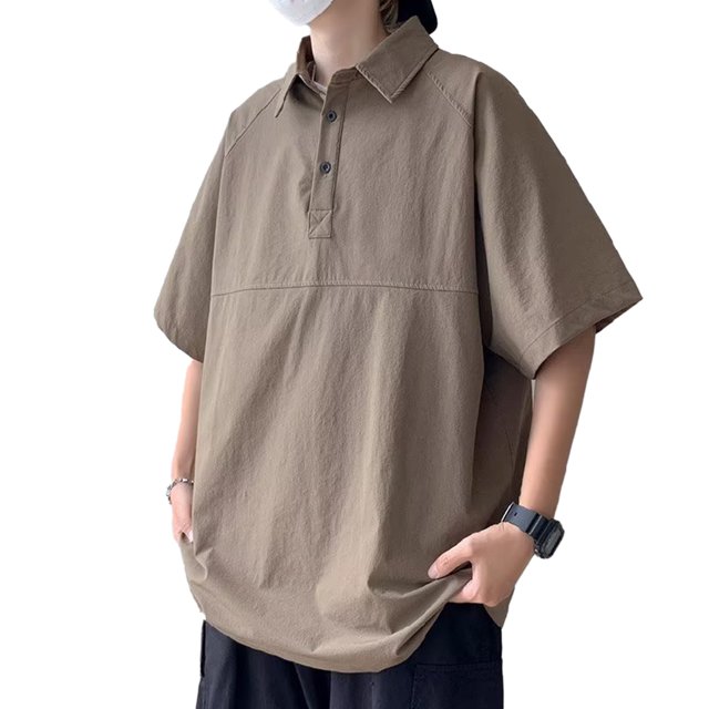 Camiseta de manga corta para hombre, blusa informal transpirable, estilo vintage, holgada, para uso diario